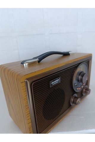 Speaker Fm Radyo Bluetooth Hoparlör Mp3 Çalar Usb Tf Aux Ses Bombası Kablosouz Hoparlör - Kahverengi