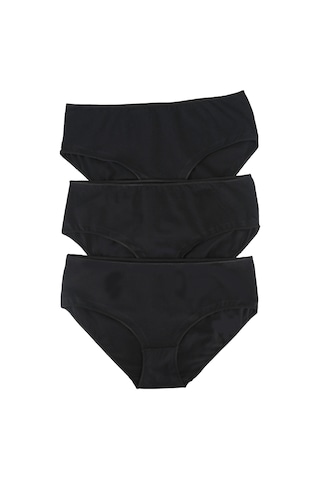 Must Have 3'lü Organik Pamuk Yüksek Bel Slip Külot Siyah