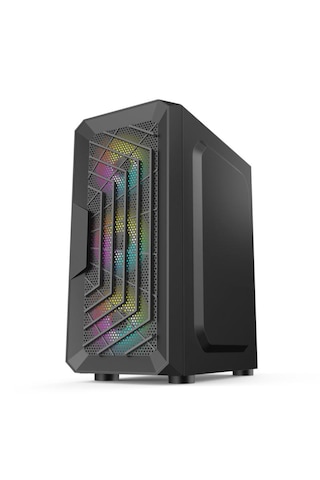 Raynox Dark Black Pc Case Case+4 Fan