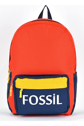 Fossil Unisex Çok Gözlü Günlük Seyahat Okul Sırt Çantası Turuncu 9504