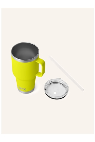 Yeti Termal Kupa 1l , Çift Cidarlı, Paslanmaz Çelik, Pipetli Ve Saplı Sarı