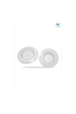 Lavabo Süzgeci Pratik 2 Adet Beyaz Plastik Evye Gider Filtresi Ağ