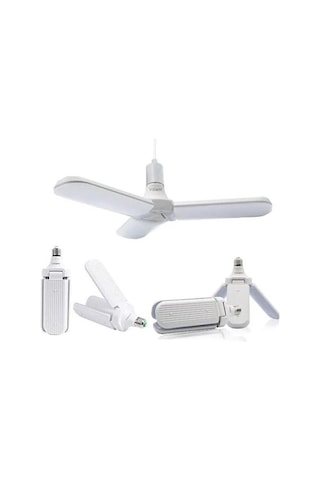 Zhltools Ultra Güçlü 3 Kollu 40-45w Ampul Led Aydınlatma Beyaz Işık Led Ampul