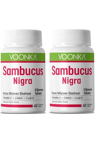 Voonka Sambucus Nigra 42 Çiğneme Tableti 2 Adet