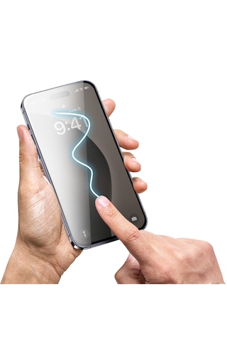 Buff Apple Uyumlu   iPhone 16 Pro Max 5d Easyfit 2 Adet Ekran Koruyucu