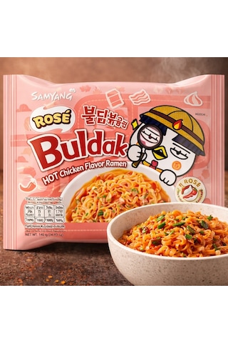 Samyang Buldak Rose Hot Chicken Flavor Ramen 140 G