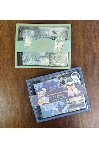 Lüks Scrapbook Ve Junk Journal Seti - Vintage Hobi Kutusu Kelebek & Doğa Temalı Çok Renkli