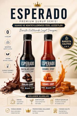 Şekersiz Sugar Free Çikolata Karamel Aromalı Kahve Şurubu 250 Ml X 2 Adet Diğer