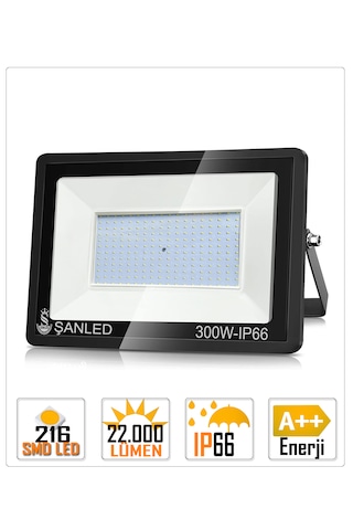 300w 24.000 Lümen 6500k Beyaz Işık Smd Led Projektör-10 Adet