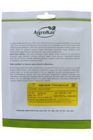 Köy Domatesi Tohumu 2 Gr 1 Paket