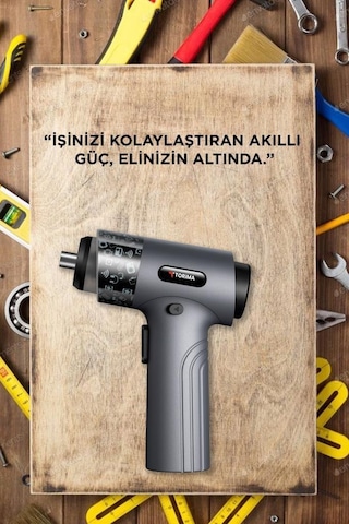 Torima Tts-01 Gri 30 Parça Sarjlı Tornavida Seti Led Işıklı, Mıknatıslı, Type-c