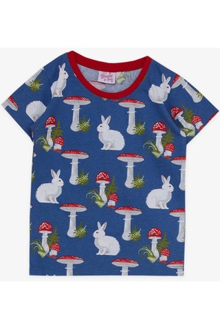 Breeze Kız Bebek Pijama Takımı Doğa Temalı Tavşancık Desenli 9 Ay-3 Yaş, Mavi-mavi Mavi