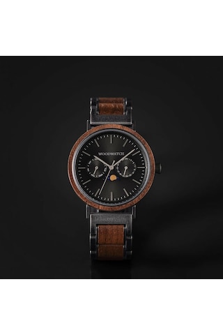 Woodwatch Ww-el-bıw Brushed Iron Walnut Ahşap Erkek Kol Saati 41 Mm