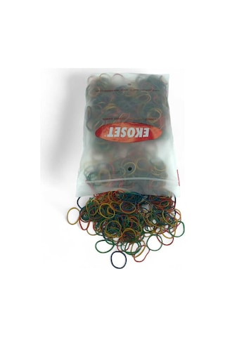 Ekoset Renkli Küçük Paket Toka Lastiği 4 Renk 40 MM 1000 Adet