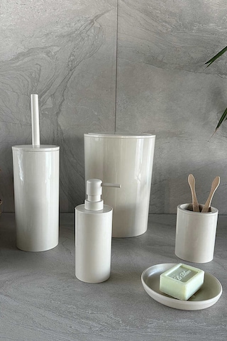 Primanova Flores 5'li Banyo Seti - Bej