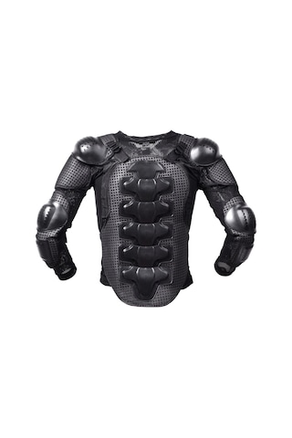 Sones Ghost Racing F060 Motosiklet Zırh Binme Dişli Göğüs Koruyucu Dirsek Pedi Düşme Koruma Elbisesi 3XL Siyah