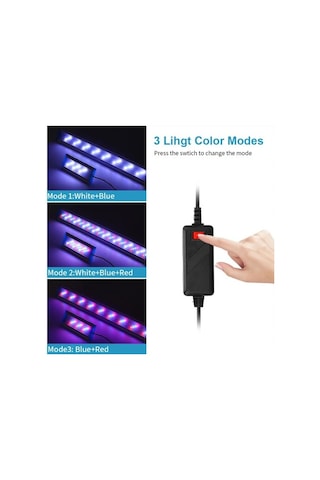 Silkroadselect Longbangdian Shop 28cm Ab Tarzı Ab Akvaryum Işık Çubuğu Led Balık Tankı Ince Klip Lamba Bitki Büyüyen Aydınlatma Su Peyzaj Dekor Cm Genişletilebilir Renkli