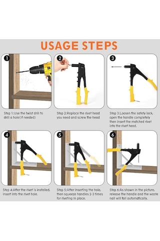 Profesyonel Perçin Tabancası Araç Koltuk Mobilya + Perçin