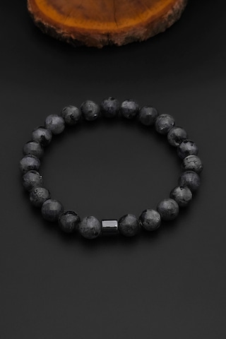 Erkek Doğal Taş Bileklik Lavrakit Bileklik Kadın 8 Mm Bt039 Gri