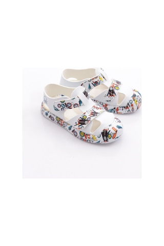 Benetton Bn-1410 Çocuk Sandalet Beyaz Sarı