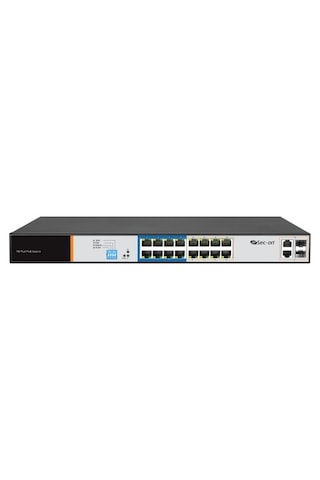 Sec-On 16 Port 10/100Mbps Yönetilemez Poe Switc