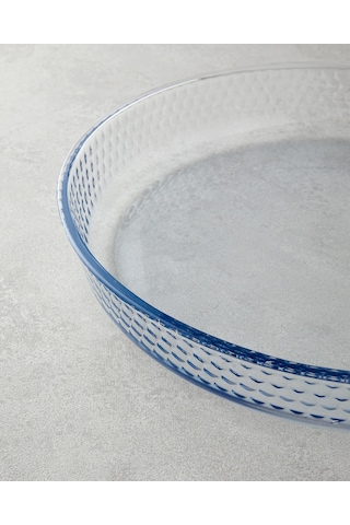 English Home Bake&serve Cam 2 Li Yuvarlak Fırın Kabı 26-32 Cm Şeffaf Şeffaf