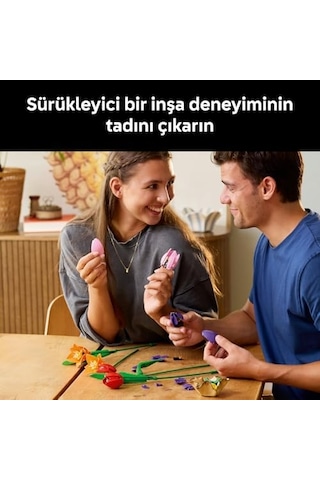 Lale Buketi 11501 - Yetişkinler İçin Çeşitli Renkler Ve Aşamalarda 5 Lale İçeren Sevgililer Günü&apos Ne Özel Yaratıcı Dekoratif Model Yapım Seti 576 Parça