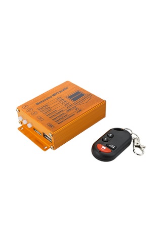 Symbee Motosiklet Mp3 Çalar Fm Radyo + Güvenlik Alarm Sistemi Kablosuz Kumanda Siyah 12v