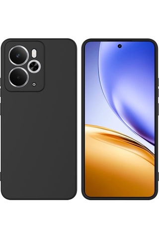 Realme 14T 5G Uyumlu Silikon Kılıf - Kamera Korumalı Esnek Pastel Renk Kapak - Siyah