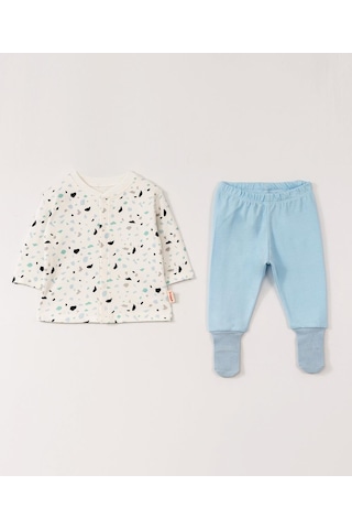 Çoraplı Pijama Takım Melanj