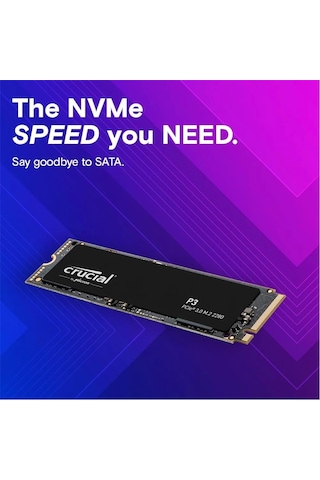 Crucial 1tb P3 M.2 Nvme Pcıe Ct1000p3ssd8 3500 - 3000mb-s 5 Yıl Garanti Gen 3 Ssd