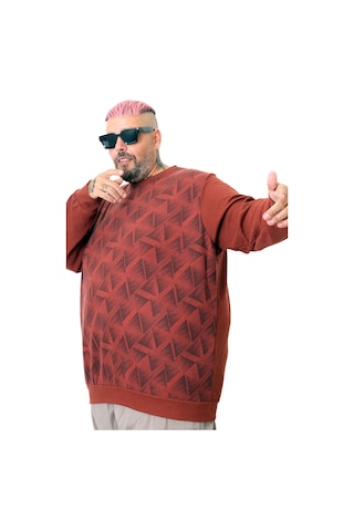 Mode Xl Erkek Bisiklet Sweatshirt Selanik U25819 Koyu Bordo