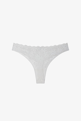 Penti Kırık Beyaz Lace Dantel Tanga Külot
