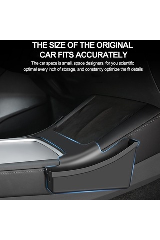 Tesla Model Y / 3 İçin Merkez Yan Saklama Kutusu Yan Düzenleyici Eyer Kutusu İç Modifikasyon Aksesuarları