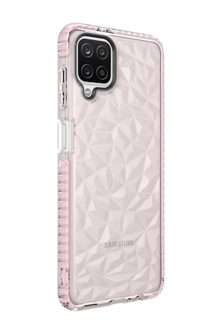 Galaxy A12 Kılıf Zore Buzz Köşeleri Airbagli Prizmatik Tasarım