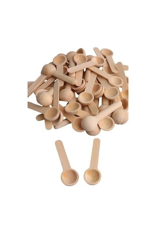 Lı Ahşap Baharatlık - Ölçek Kaşığı - Ahşap Kaşık 7 Cm Ahşap Diğer