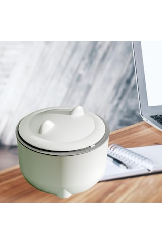 Suntek Masaüstü Çöp Tenekesi Sepeti Mini Kova Tezgah Ofis Beyaz