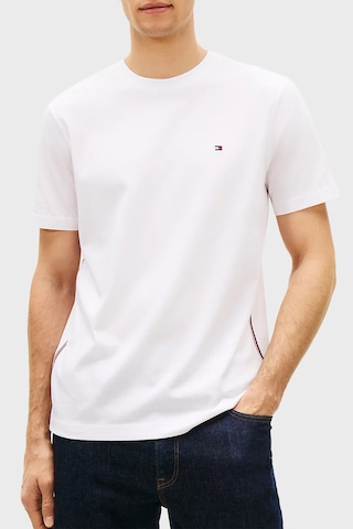 Tommy Hilfiger Erkek T Shirt Mw0mw42393 Ybr Beyaz Beyaz
