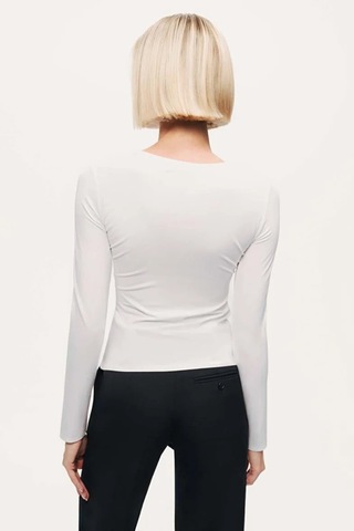 Drape Detaylı Bluz Nocturne Ekru