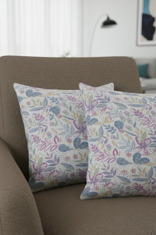 Chevron Bohem Dekoratif Punch Yastık Kırlent Kılıfı 2 Adet 45x45 Vintage Pembe 45 x 45