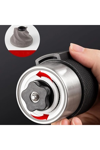 Honeybeeshop Beyaz Taşınabilir Paslanmaz Çelik Manuel Kahve Öğütücü Ahşap Saplı Seyahat Değirmeni