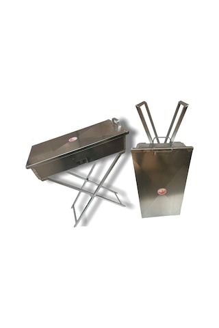 Demir Mangal Katlanır Ayaklı 65 Cm Inox