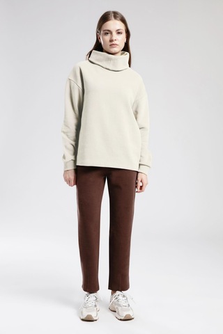 Lee Cooper Beckıe Kadın Balıkçı Yaka Sweatshirt Ekru-21488 Ekru
