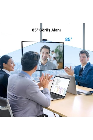 Usb Web Kamerası Pc İçin Full Hd 1080p/30fps Web Kamerası, Mikrofonlu Web Kamerası Net Stereo Ses Otomatik Işık D