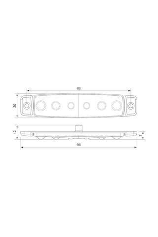 Sanel Led Etek Lambası Parmak Tip Kırmızı - 12v-1515