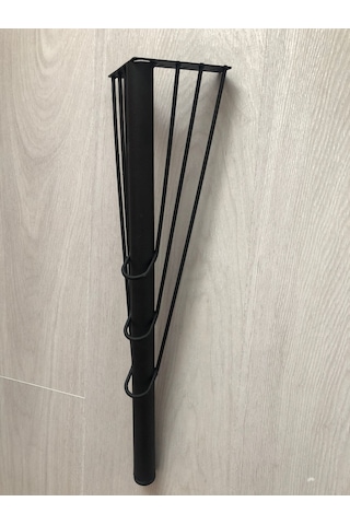 Metal 40x10x10 Cm Siyah Boyalı Sehpa / Puf / Sandalye Ayağı (4 Adet)