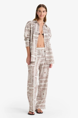 Defacto Regular Fit Şal Desenli Plaj Gömleği-fall İn Love F8334ax25hsbn166 Kahve