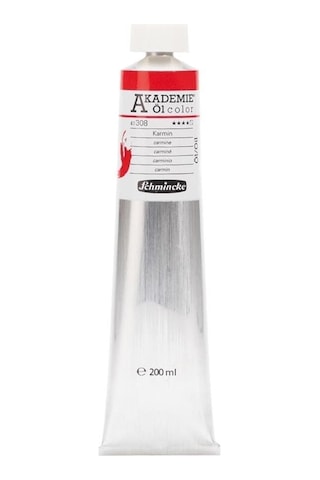 Schmincke Akademie Öl Color Yağlı Boya 200 Ml Seri 1 308 Carmine Karışık, Çok Renkli