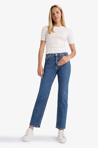 DeFacto Comfort Straight Yüksek Bel Bilek Boy Jean Yıkamalı Pantolon D8154AX25SMNM34