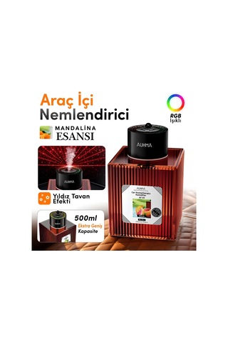 Auhma Af-09 500 Ml Rgb Araç İçi Yıldız Projeksiyonlu Nemlendirici Diğer